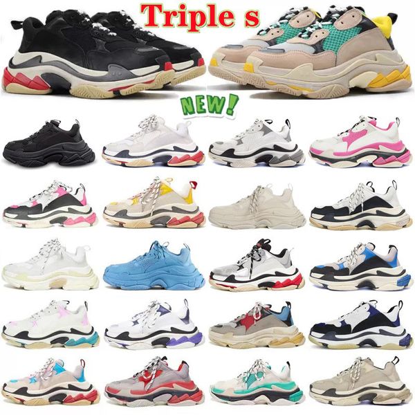 OG Designer Direct Paris Triple-S Casual Dad Shoes негабаритная мужская трека Triple S Black White Gym Lovers Platform