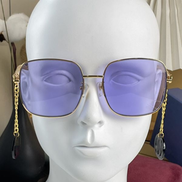 Роскошные женщины Серьки Bigrim Солнцезащитные очки UV400 724 Металлическая квадрат полноцветные многоцветные женские тонированные Goggles occhiali da sense Fullse Design Case