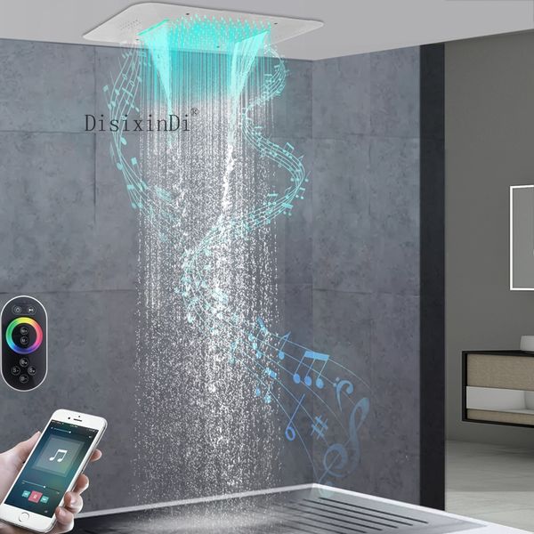 Music Led Shower Head SUS304 Nickel spazzolato 23x15 pollici con soffitto con doccia incorporato incorporato da bagno incorporato