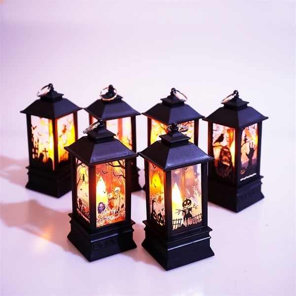 Outros suprimentos de festa de evento Halloween decoração liderou velas Light vintage Witch Castle Pumpkin Ghost pendurado LED LAVERN LABRER HALOWEEN Party Supplies 220901