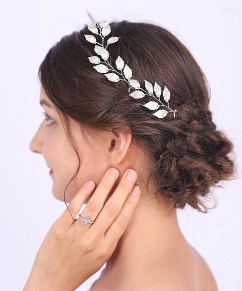 Kopfbedeckungen, Vintage-Blätter, Gold, Silber, Rose, Haarschmuck, ein Set mit drei Pins, schicke Braut-Kopfbedeckung für Frauen, Ornamente