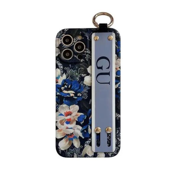 Moda floral pulseira designer capas para iphone 12 13 pro max 11 xs casal capa macia carta