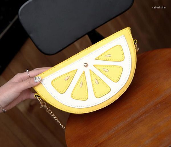 Abendtaschen Obsttasche Wassermelone Orange Zitrone Cartoon Schulter Messenger Handtasche Umhängetasche
