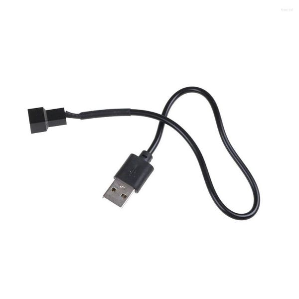 Компьютерные кабели Черный 32-см адаптер кабель USB 2.0 Мужчина-3-контактный/4-контактный разъем для вентилятора 5 В для вентилятора 5 В для вентилятора ПК