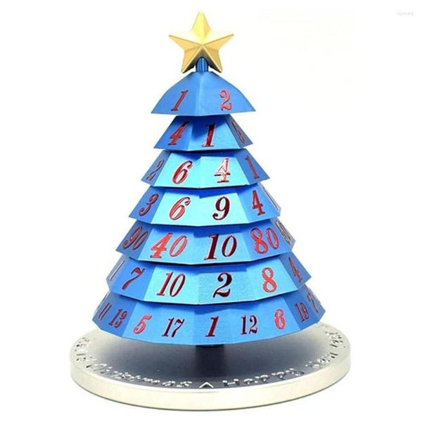 Decorazioni natalizie Mini Albero Dadi Regali per bambini Gioco Giocattolo Blu 10x6cm Crea un'atmosfera festosa Giochi di famiglia in plastica