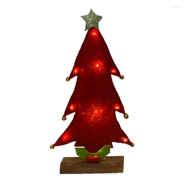 Decorazioni natalizie Mini albero con luci a LED Ornamenti Festival Tavolo da tavolo Decorazione domestica Regalo di Natale