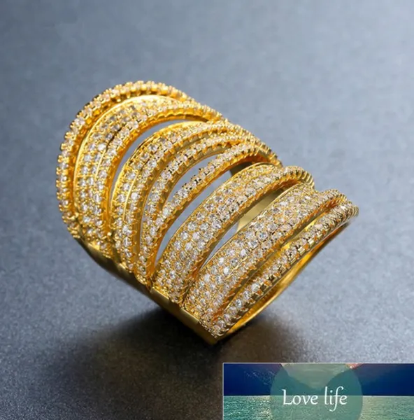 anelli a fascia Piccoli anelli di moda per gioielli di lusso con pavé di zirconi cubici brillanti per le donne