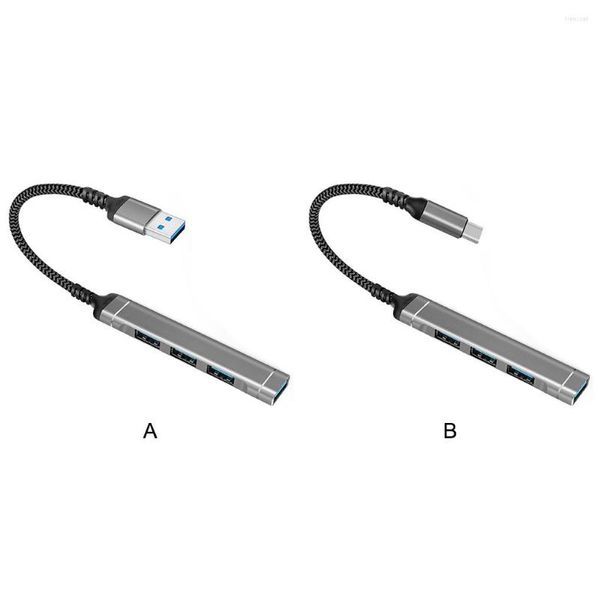 Hub 4 porte Mouse universale Cuffie Adattatore per cellulare Accessori per splitter per computer notebook per ufficio Testa di tipo C