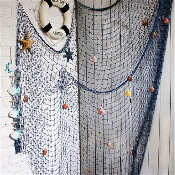 Outros suprimentos de festa do evento 100200cm Big Fishing Net Home Decoration Wall Hallings Diversão O Mediterrâneo Mary Style Housedres Decors 220901