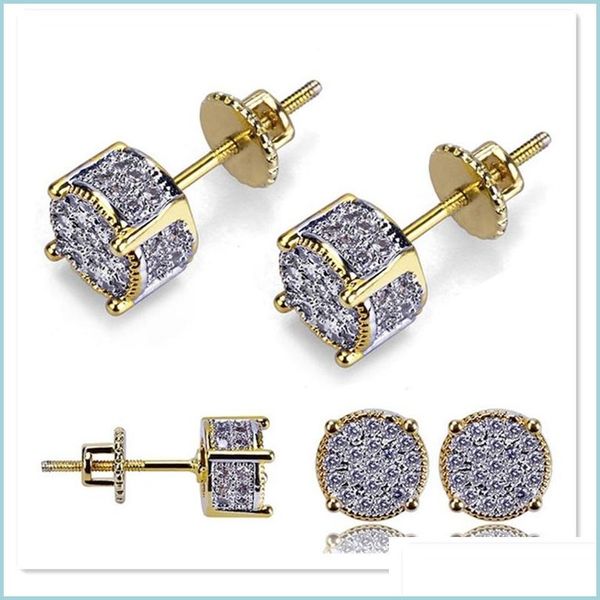 Ohrstecker Designer Ohrringe Luxus Schmuck Mode Frauen Herren Hip Hop Diamant Ohrstecker Iced Out Bling Cz Rock Punk Hochzeit Gi Yydhhome Dhmwl