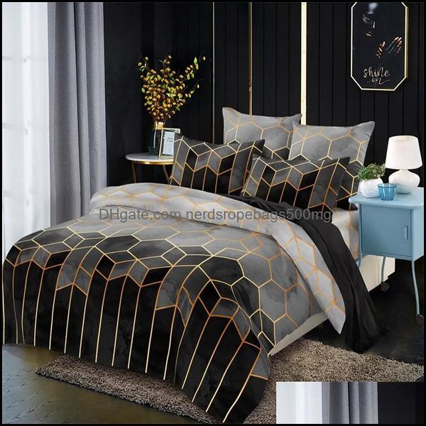 Conjuntos de cama Duvet Er 240x220 Roupa de cama Consolador Conjuntos de cama Drop entrega 2021 Home Garden Têxteis Suprimentos Nerdsropebags500Mg Dhtnb