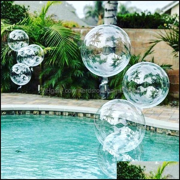 Decorazione per feste 202436 Globi trasparenti Palloncino trasparente Elio Palloncini gonfiabili Bobo Matrimonio Compleanno Baby Shower Decorazione 712 Dhq0S