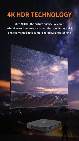 D9 Android 11 Smart TV Box Set-top Box ad alta definizione dual-band 5G WIFI Velocità Applicazioni estese Lettore multimediale domestico