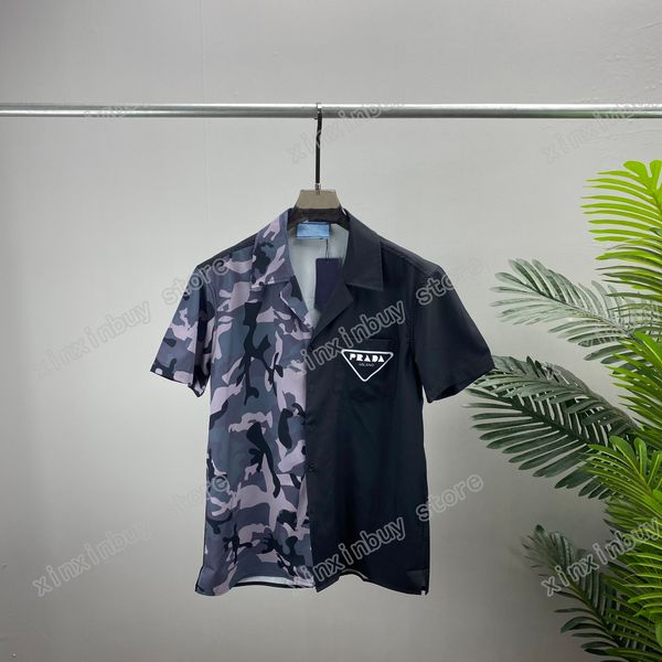 xinxinbuy Hommes designer T-shirts ensemble Graffiti fleur camouflage imprimé Sangle femmes blanc noir Abricot M-3XL