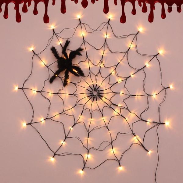 Saiten Halloween LED Spinnennetz String Licht mit Fernbedienung 8 Modi Net Mesh Atmosphäre Lampe Outdoor Indoor Party Dekor Lichter