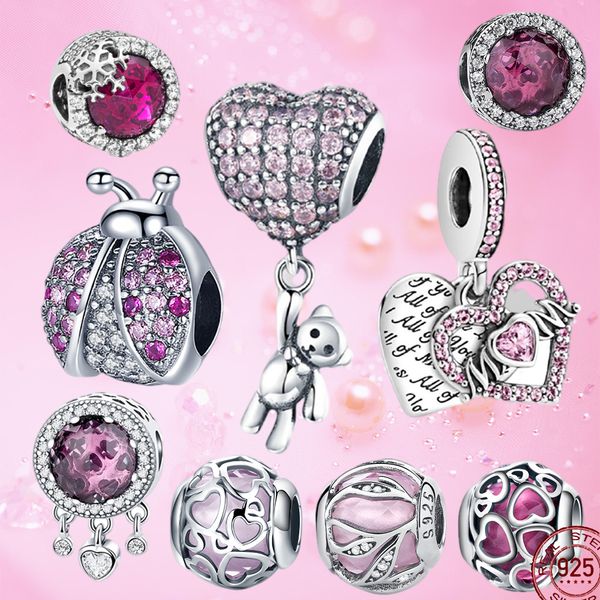 Perline in argento 925 adatte per braccialetti Pandora con palloncini mamma perline charmes ciondoli gioielli con perline pregiate fai da te