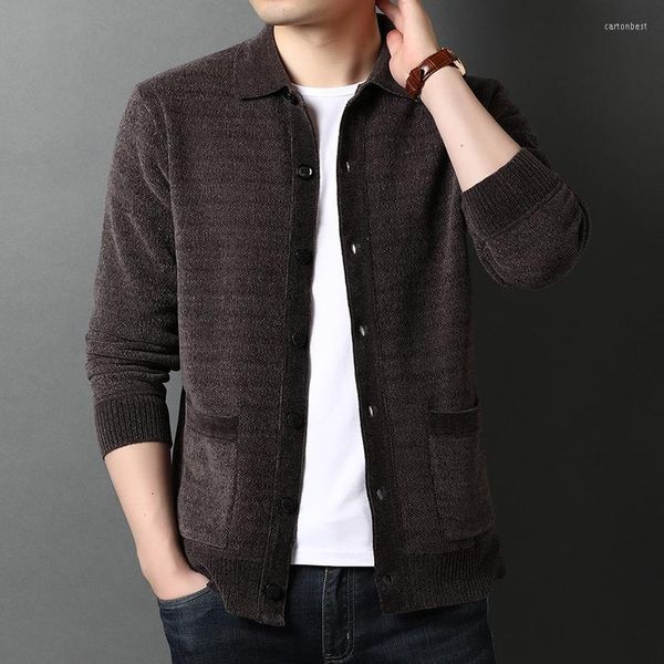 Maglioni da uomo 2022 Marchio di abbigliamento Moda Uomo Maglione lavorato a maglia Giacche Cardigan casual Stazione Europa Maschile Lana Slim Fit Versatile