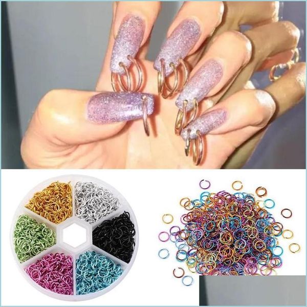 Decora￧￵es de arte das unhas Decora￧￵es de arte Piercing charme Dangle Decoration Glitter 3D Nails acr￭lico liga de metal design de arte ds￣o d dhupi