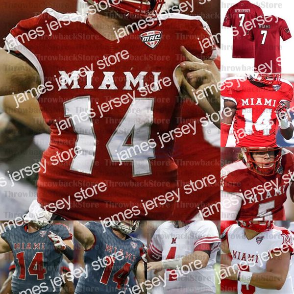 Jersey de futebol de Miami Redhawks Ben Roethlisberger Brett Gabbert Jaylon Bester Tire Shelton Jack Sorenson Ivan