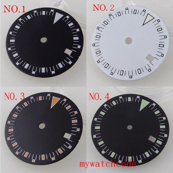 Kit di riparazione per orologi No Logo Quadrante bianco nero con datario Segni luminosi Due dimensioni 29mm31.5mm Per movimento Miyota 8215 Mingzhu 2813