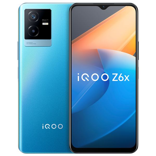 Оригинальный Vivo IQOO Z6X 5G Мобильный телефон 6GB 8GB RAM 128GB 256 ГБ ПЗУ MTK DIMENTION 810 Android 6,58 -дюймовый ЖК -дисплей 50,0 Мп 6000 М.