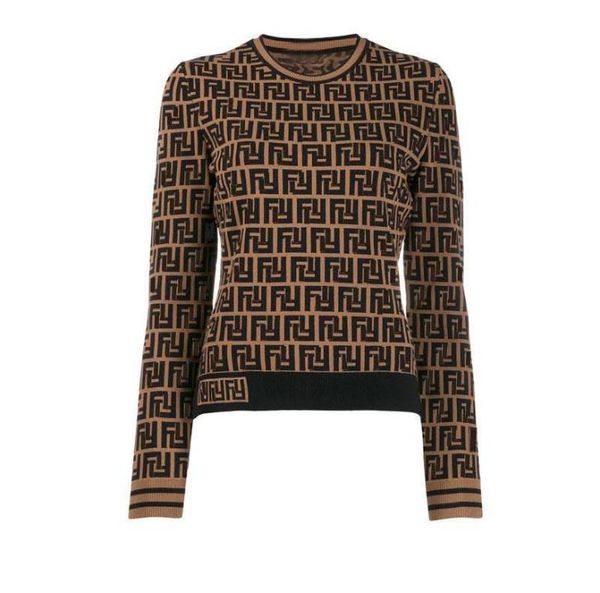 Novo suéter feminino outono decote redondo listrado fashion manga longa feminino high end jacquard cardigan tricô suéteres casacos a01