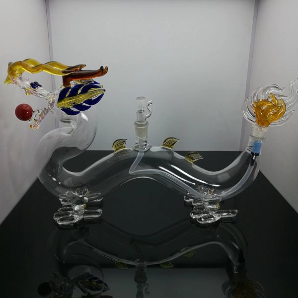 Pfeifen Male Joint Color Funnel Bowls Smoking Super Dragon Glas-Wasserpfeifen verkaufen sich gut in Europa und Amerika
