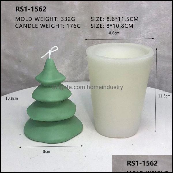 Ferramentas de artesanato Ferramentas de artesanato Série de Natal Candle perfumada Sile Mold boneco de neve Papai Noel