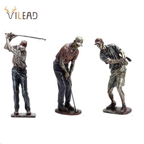 Декоративные фигурки Vilead Retro Golf Статуя смола винтажная фигурки гольф