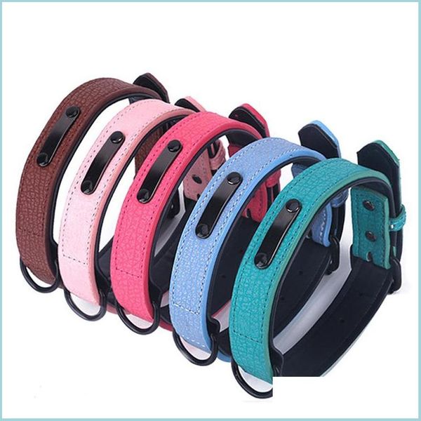 Capas de assento de carro de cachorro Assento de carro de cachorro Ers Collar Pet Neck Super Fiber Leather pode ser gravado para evitar a perda de quatro estações da indústria da casa DHHWM