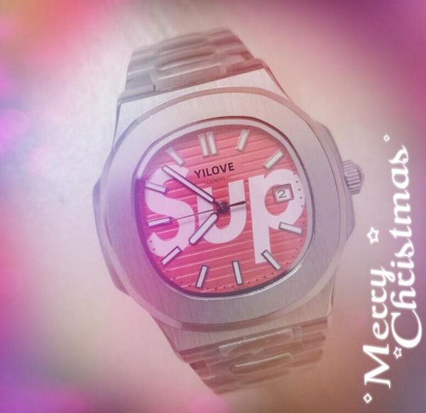 Square Sup Mens Designer Watch Red Black Dial Automatic Fashion Classic 904L из нержавеющей стали водонепроницаемые светящиеся наручные часы