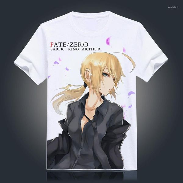 Magliette da uomo Anime Fate Zero Camicia Saber Archer T-shirt Fate/Zero Moda Uomo Donna Comodo Respirare Liberamente Tops Tees