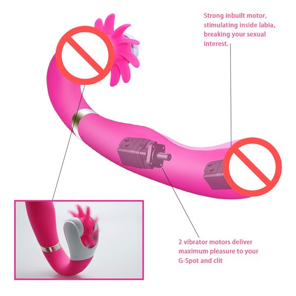 Seks Oyuncak Masajlar Daha İyi Klitoris Stimülasyonu için Yeni Benzersiz Fırçalar Tasarımı Artı G Spot Vibratör Güçlü Çift Motorlar Kadın