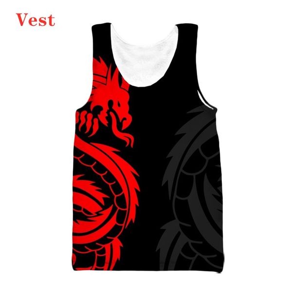 Frauen Tanks Camis S-6xl Neues gro￟er Rundkragen ￄrmel und 3D-gedruckte T-Shirt Summer Red Dragon Kurzarm Top