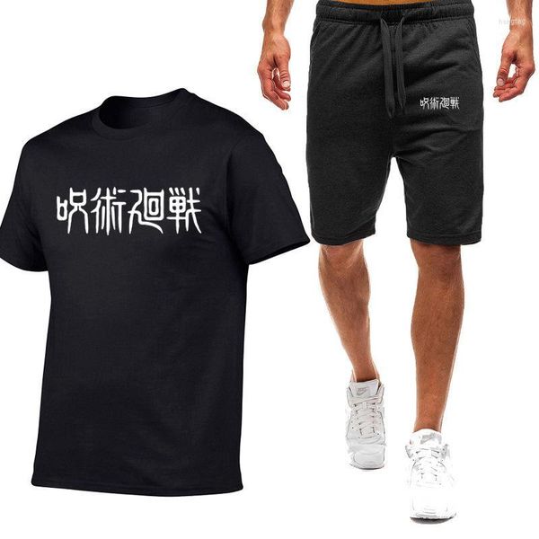 Tute da uomo Jujutsu Kaisen da uomo Cartoon Anime Abbigliamento sportivo confortevole T-shirt traspirante e stampa corta Harajuku Abbigliamento casual da uomo