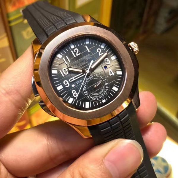 4 Arten Roségold-Luxusuhr 40 mm Aquanaut Automatik 5167a 2813 Uhrwerk Edelstahlgehäuse Bequemes Kautschukarmband Originalschließe AAA Schwarz Pp Sportuhren