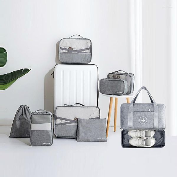 Borse portaoggetti Organizer per valigie da viaggio Custodia per cavi elettronica Abbigliamento Scarpe Borsa per biancheria intima Cosmetici pieghevoli Custodia per trucco Accessori per bagagli