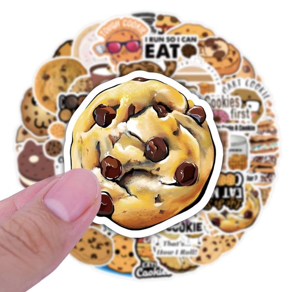 50PCS Skateboard Stickers Cookies biscuit For Car Baby Helmet Pencil Case Diary Phone Laptop Planner Decoration Book Album Kids Toys DIY Decals