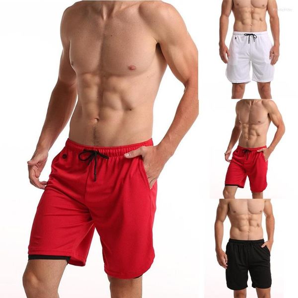 Мужские шорты мужчины лето в тренажерном зале High Elastic Basketball Sports Sportsing Solid Basic Pantalones Cortos de Hombre