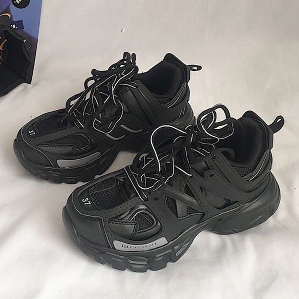 Designer luxo feminino masculino Casual Shoe Track 3.0 LED Sneaker Gomma Lather Leather Trainer Nylon PRATAGEM PLAGATED SNEAKERS MEN LUZ TREINADORES SAPAÇÕES 36-45 PR014