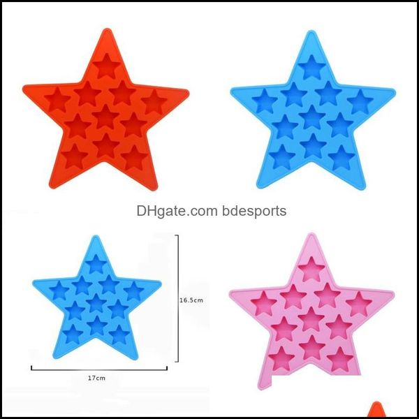 Stampi da forno Star Mods Eco Friendly Lovely Jelly Gel di silice Mod di ghiaccio Originalità Qualità superiore con colori blu rossi 4 5Nya J1 Drop Dholp