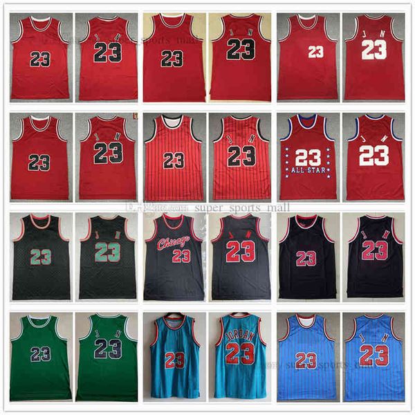 Retro basketbol formaları 1 Derrick 33 Scottie Rose 91 Dennis Pippen Rodman #23 Jersey Dikişli Beyaz Boş Mavi Kırmızı 95-96 97-98 08-09