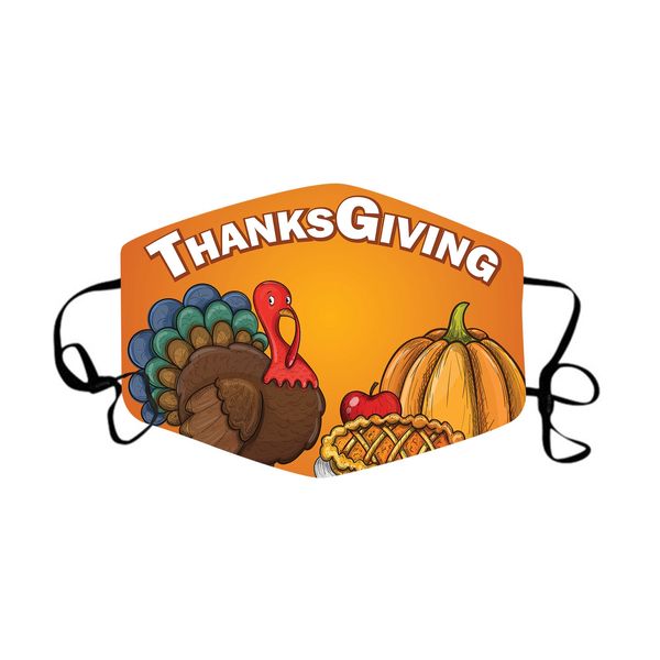 Thanksgiving-Baumwollmaske, waschbare Maske, Außenhandel, beliebter Cartoon-Truthahn-Druck