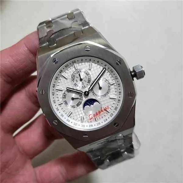 Homens relógios automáticos de vento mecânico preto prata em aço inoxidável de aço azul safira de cristal de cristal lúculo relógio de relógio