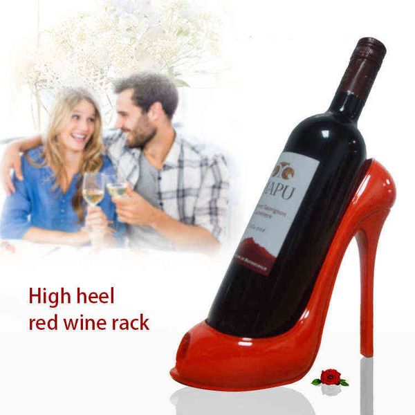 Dekorative Objekte Figuren Kreative Harz Wein Dekoration High Heels Weinglashalter Bar Display Stand Halterung Wohnzimmer Dekor Ornamente T220902