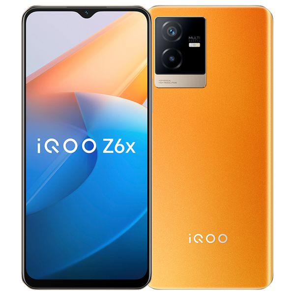 Оригинальный Vivo IQOO Z6X 5G Мобильный телефон 6GB 8GB RAM 128GB 256 ГБ ПЗУ MTK DIMENTION 810 Android 6,58 -дюймовый ЖК -дисплей 50,0 Мп 6000 мАч идентификатор отпечатков пальцев.