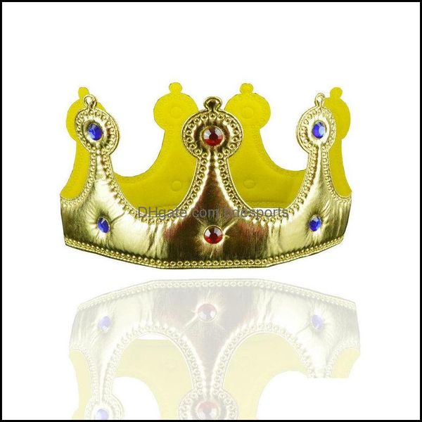 Parti Favor Kraliyet Müdürlük Çocuk Festivali Props King Crowns Head Hoop Party Prenses Kraliçe Diadema Saç Süsleme 4 75JD L1 DHF7Y