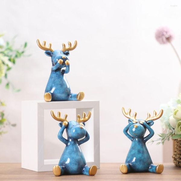 Decorazione per feste Natale Animale Cervo Scultura Casa Vino Cabine Statua Ufficio Renna Decor Ornamenti Collezioni regalo