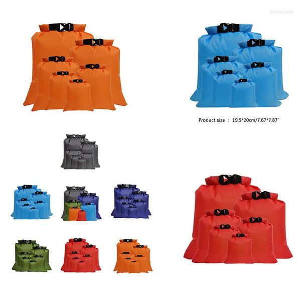 Bolsas de armazenamento 6 PCs portátil portátil Bolsa seca portátil Camping Câmara de canoa flutuante Bolsa de mochila Ultralight