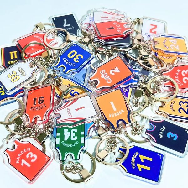 Moda Jersey Keychains Acessórios para keyring de carros a granel Acessórios de decoração -chave Bola de bola de bola de joalheria de joias de joias de joias